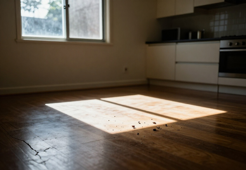 Termite damage in a Moorebank home before treatment